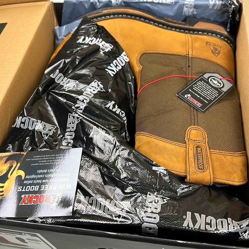 𝅺ROCKY Ride 200G Insulated Waterproof Wellington Boot Size 10.5W (wide) - Picture 3 of 10